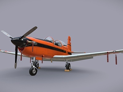 螺旋桨飞机私人飞机模型3d模型