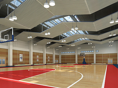 3d室内篮球场模型