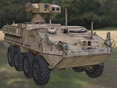 3d斯崔克反坦克导弹发射车模型