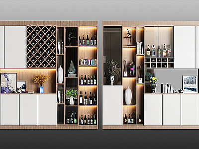 3d 现代酒柜模型