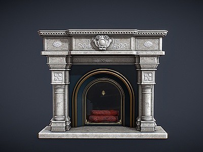 3d壁炉欧式壁炉壁炉装饰模型
