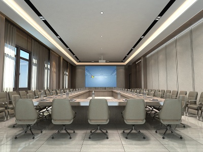 3d多功能会议室模型