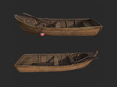 3d渔船仿古船模型