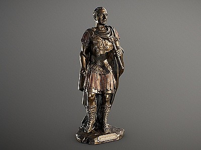 3d罗马贵族雕塑凯撒大帝雕塑模型