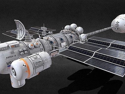 3d宇宙空间站宇宙飞船太空舱模型