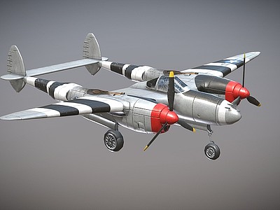 3d二战美国重型战斗机战斗机模型