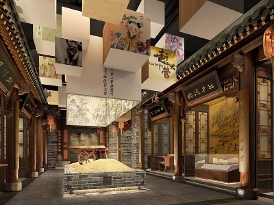 新中式民俗文化博物馆模型