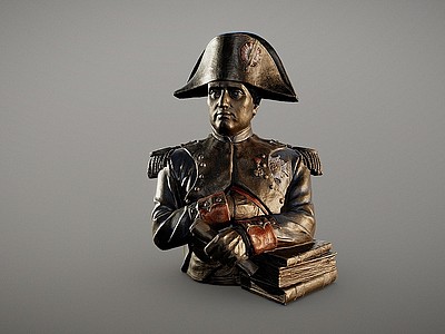 3d拿破仑雕像半身雕像模型