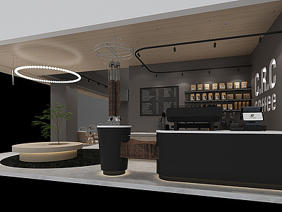 3d咖啡厅模型