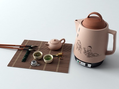 3d新中式茶壶模型