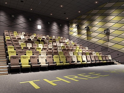 3d电影院影厅模型
