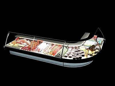 3d现代超市货架模型