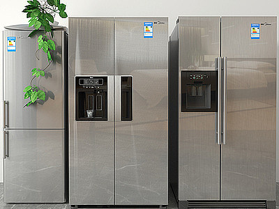 3d冰箱冰柜模型