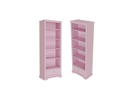 3d粉色储物柜模型