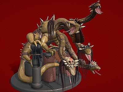 3d中式雕塑摆件中式神兽模型