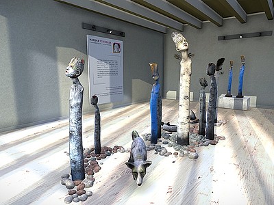 3d文化展厅艺术展厅模型
