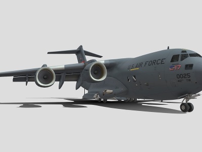 3d大型运输机军用运输机飞机模型