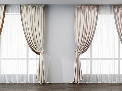 3d窗帘布帘模型