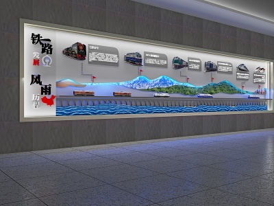 3d中式地铁通道空间模型