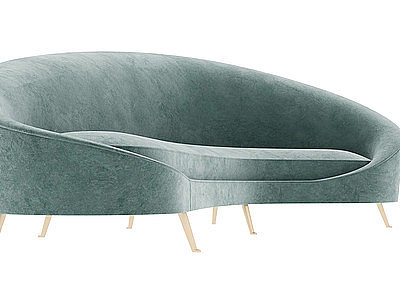 3d北欧风格异形沙发模型