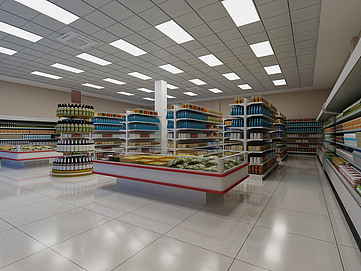 超市工装模型