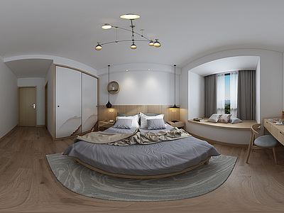 卧室全景模型3d模型3d模型