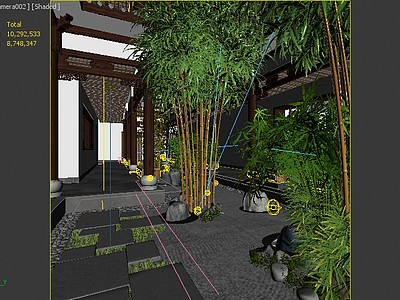中式庭院<font class='myIsRed'>园林景观</font>3D模型整体模型