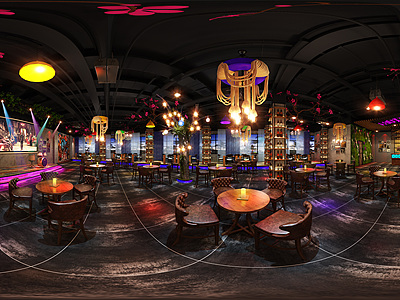 餐厅酒吧全景3d模型