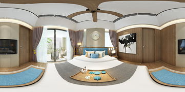中式卧室全景模型
