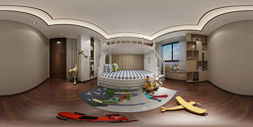 中式卧室全景模型