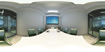 现代会议室全景模型