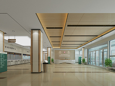 医院住院大厅3d模型