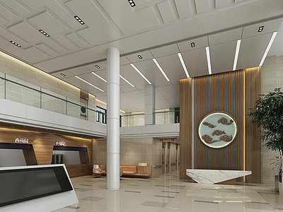 现代医院住院大厅3d模型