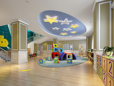 儿童活动室娱乐室玩耍处3d模型