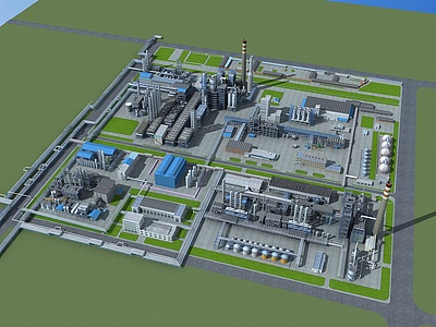 化工厂规划3d模型