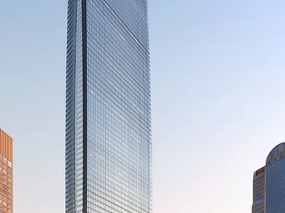 高层玻璃幕墙建筑大厦3d模型