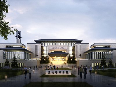 深圳资本学苑教学楼建筑整体模型