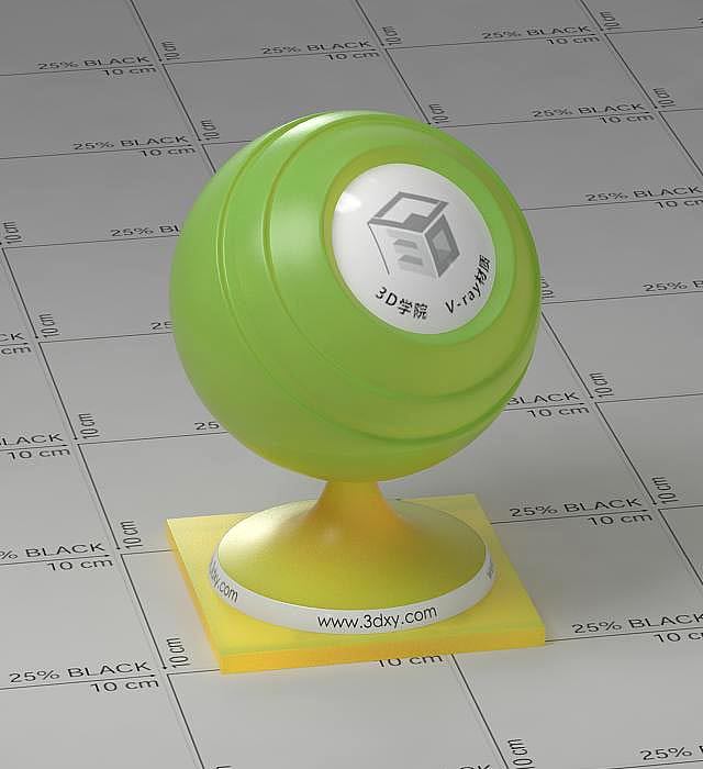 绿色半透明塑料vray材质球