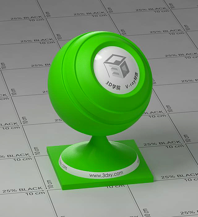 绿色塑料vray材质球