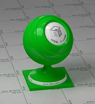 绿色塑料vray材质球