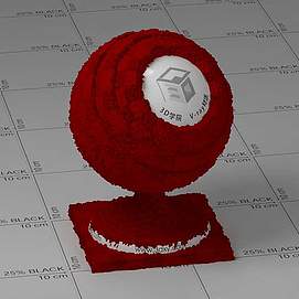 红色毛巾Vary材质球