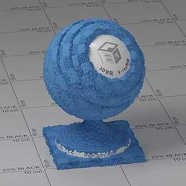 蓝色毛巾Vary材质球球