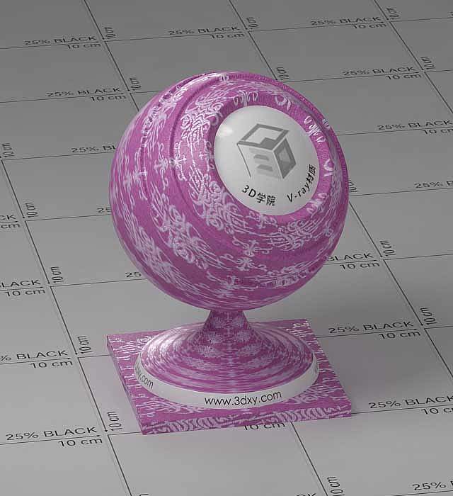 紫色布料vray材质球
