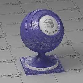 蓝紫色墙布Vary材质球