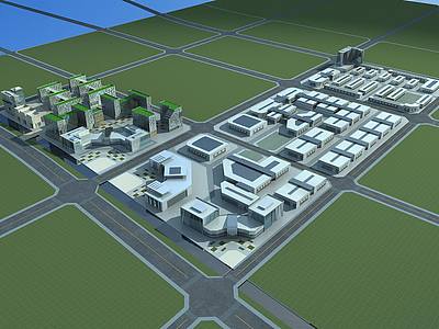 工业园规划3d模型