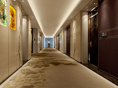 酒店走廊3d模型3d模型