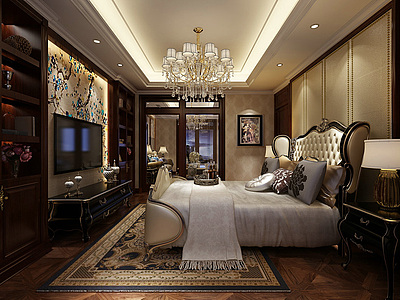 古典欧式卧室整体模型
