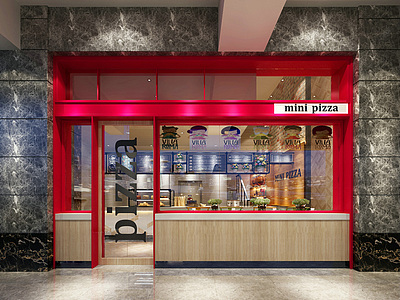 披萨店3d模型