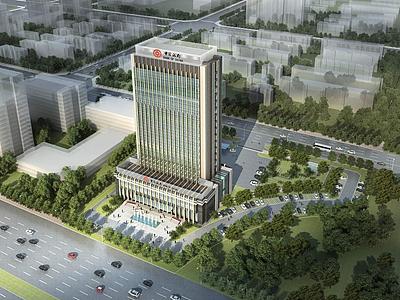 中国银行办公楼整体模型