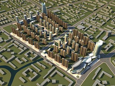 城市规划3d模型3d模型